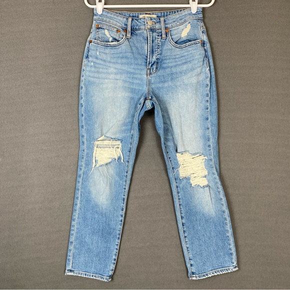Madewell The Curvy Perfect Vintage Jean Women’s 27x24 High Rise Distressed Denim - Picture 1 of 10